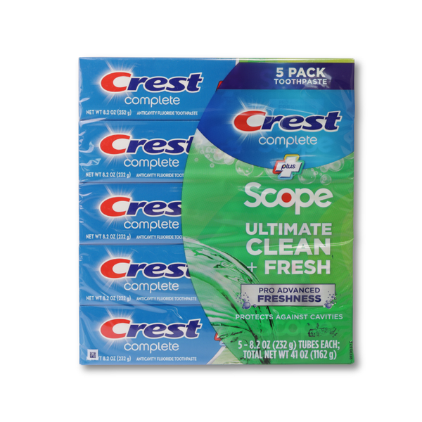 Crest Complete + Scope Advanced Active Foam Toothpaste, 8.2oz, 5-pack ...