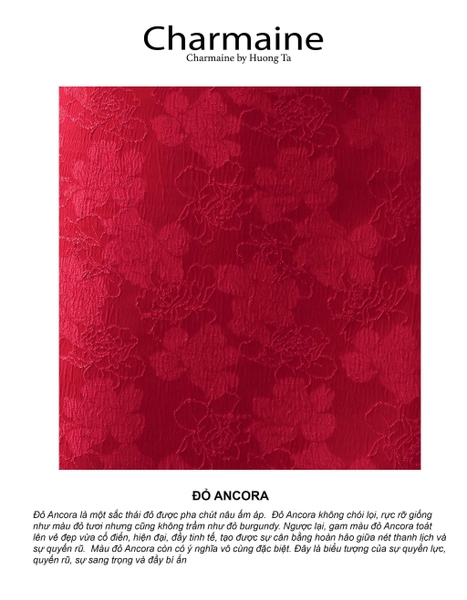 Áo Dài Kim Ngọc - đỏ đậm ( Full set )