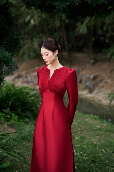 ÁO DÀI TÙNG CHI -  ĐỎ