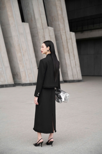 ROSÉ SET - Áo khoác mix chân váy