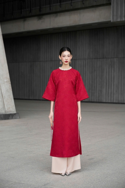 Áo dài Kim Ngọc - Đỏ (áo lẻ)