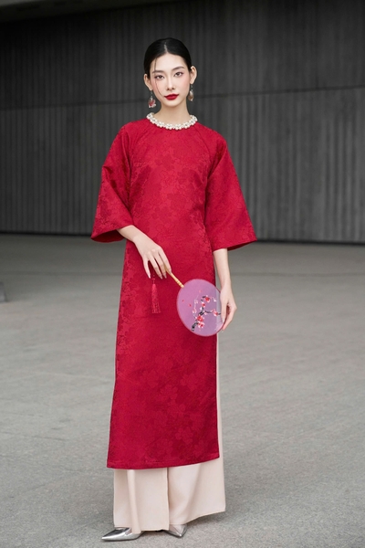 Áo dài Kim Ngọc - Đỏ (áo lẻ)