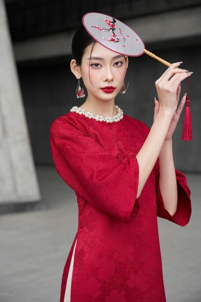 Áo dài Kim Ngọc - Đỏ (áo lẻ)