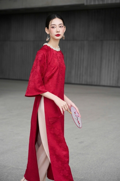 Áo dài Kim Ngọc - Đỏ (áo lẻ)