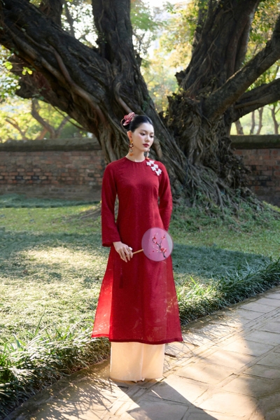 Áo dài XUÂN VỊ - đỏ