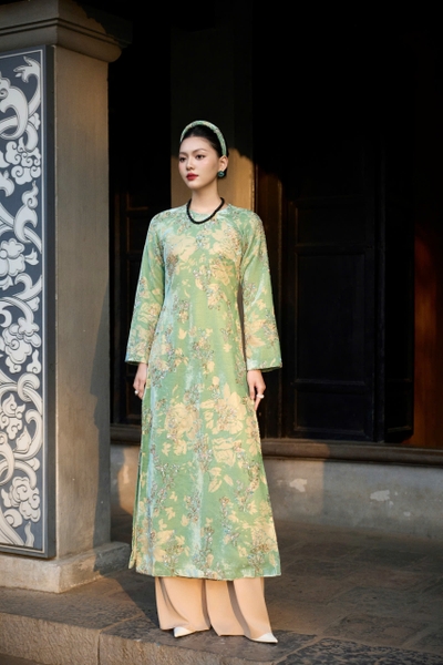 áo dài Ngọc Nhung- xanh ngọc