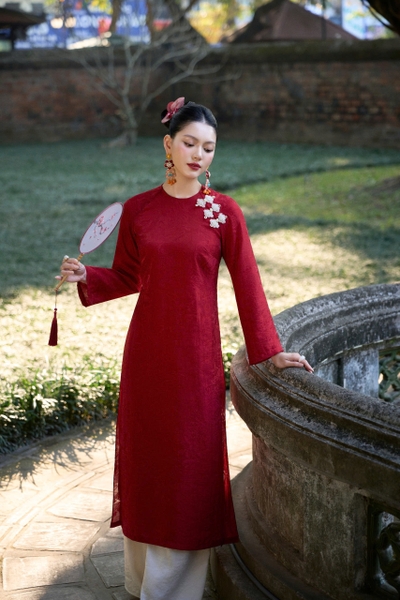 Áo dài XUÂN VỊ - đỏ