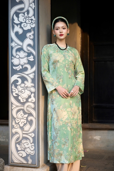 áo dài Ngọc Nhung- xanh ngọc