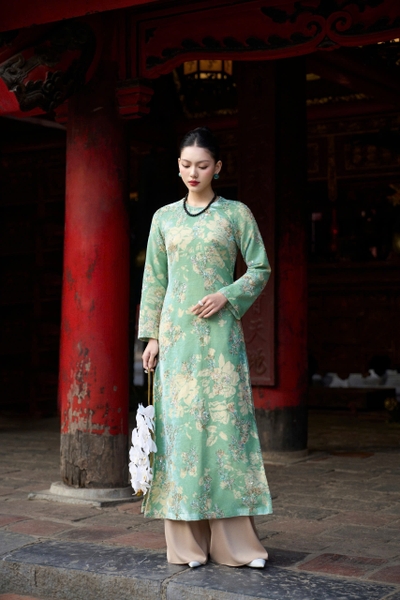 áo dài Ngọc Nhung- xanh ngọc