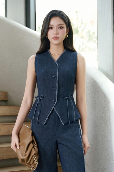 DENIM VEST TOP