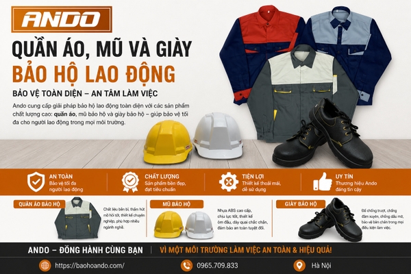 Quần Áo, Mũ Và Giày Bảo Hộ Lao Động – Giải Pháp An Toàn Từ Bảo Hộ Lao Động Ando
