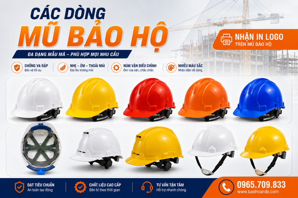 Các Dòng Mũ Bảo Hộ Lao Động Phổ Biến – Đâu Là Lựa Chọn Phù Hợp Cho Doanh Nghiệp?