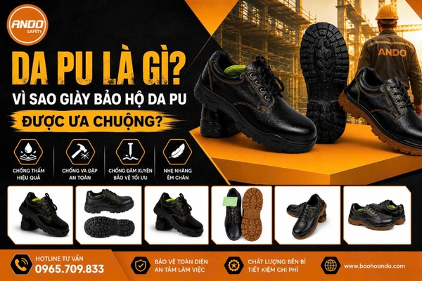 Giày bảo hộ da PU – Giải Pháp An Toàn Và Tiết Kiệm Cho Người Lao Động