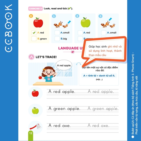 Sách tiếng Anh lớp 1 - Build-up 1A (theo bộ sách Phonic-Smart)