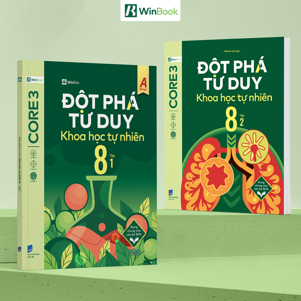 Combo Đột phá tư duy Khoa học tự nhiên 8 (2 tập) - Dùng cho mọi bộ SGK - Tự học hiệu quả | WinBook - Sách ôn Tết