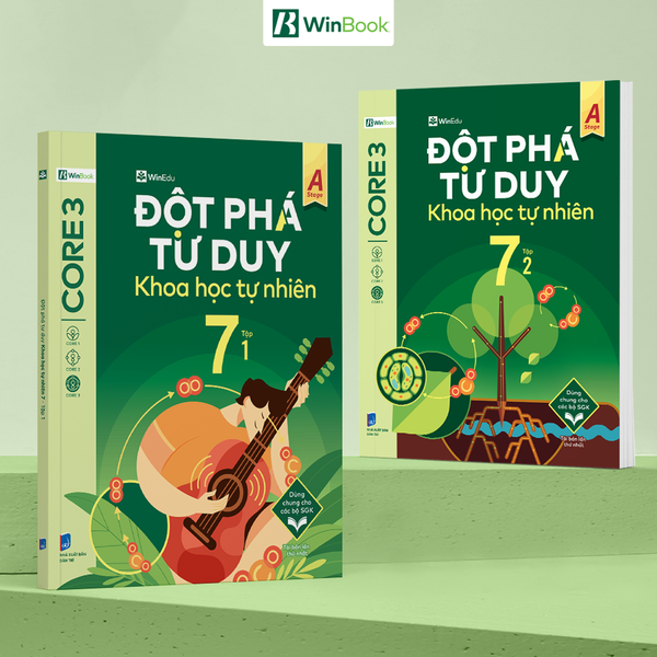 Combo Đột phá tư duy Khoa học tự nhiên 7 (2 tập) - Dùng cho mọi bộ SGK - Tự học hiệu quả | WinBook