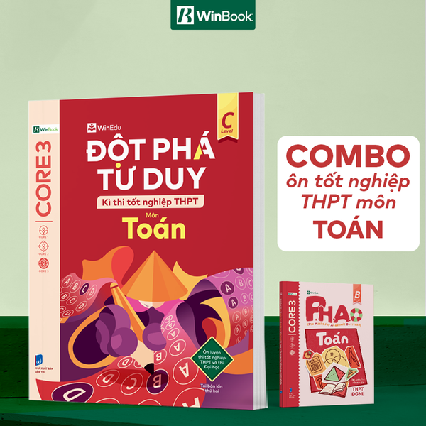 [COMBO ÔN TỐT NGHIỆP] Bộ 2 cuốn sách P.H.A.O (Pro Hacks for Academic Overload) Toán và Đột phá tư duy kì thi TN THPT môn Toán - Ôn tập nước rút - Chính hãng WinBook