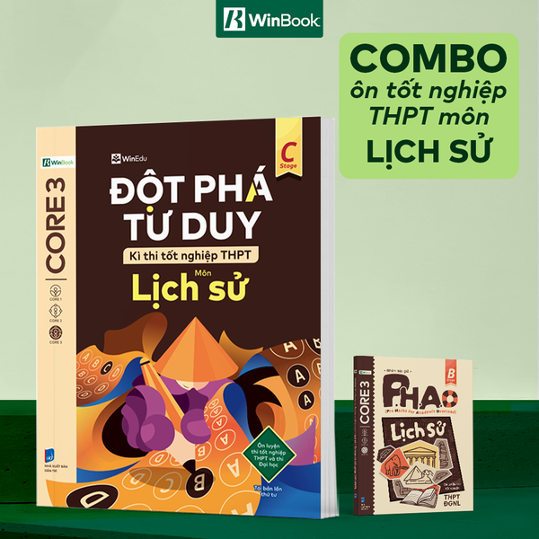 [COMBO] Bộ 2 cuốn sách P.H.A.O Lịch sử Ôn thi TNTHPT, ĐGNL; Đột phá tư duy kì thi TNTHPT môn Lịch sử - Chính hãng WinBook - Sách ôn Tết