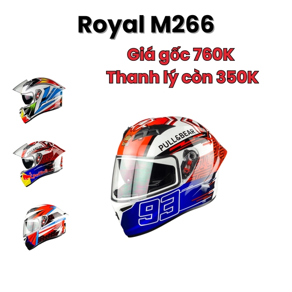 Mũ Fullface Royal M266 - Flashsale Đủ Màu