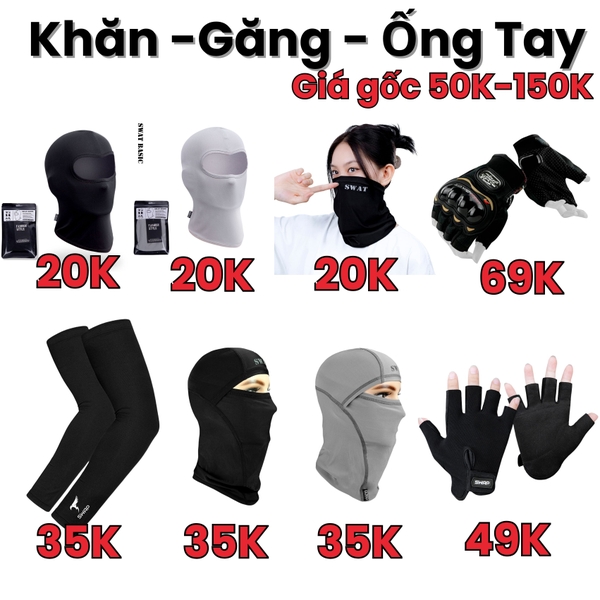 Phụ Kiện Găng Tay, Áo Khoác, Khăn Ninja, Ống Tay