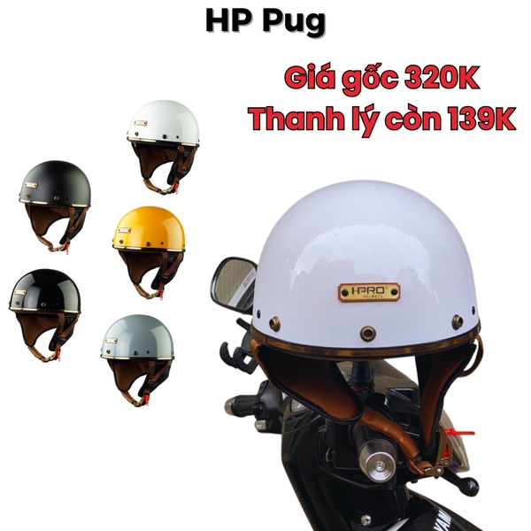 Mũ Bảo Hiểm Nửa Đầu HP PUG V1 - Flashsale Đủ Màu