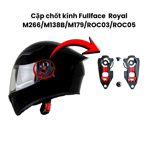 Phụ Kiện Thay Thế Cho Mũ Bảo Hiểm Royal M138B 2 Kính – Kính Màu, Pass Kính, Lót Nón, Hốc Gió, Đuôi Gió, Đuôi Gió Sau Mũ