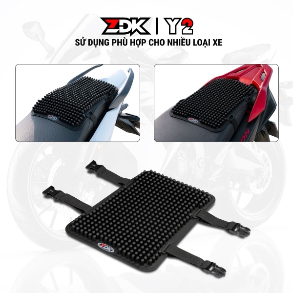 Đệm Cao Su ZDK Y2 - Lót Yên Xe Sau Êm Ái, Thoáng Khí Và Chống Trượt
