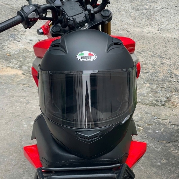 Mũ Bảo Hiểm Fullface AGU A138 – Màu Đen Nhám, Chính Hãng AGU Helmet