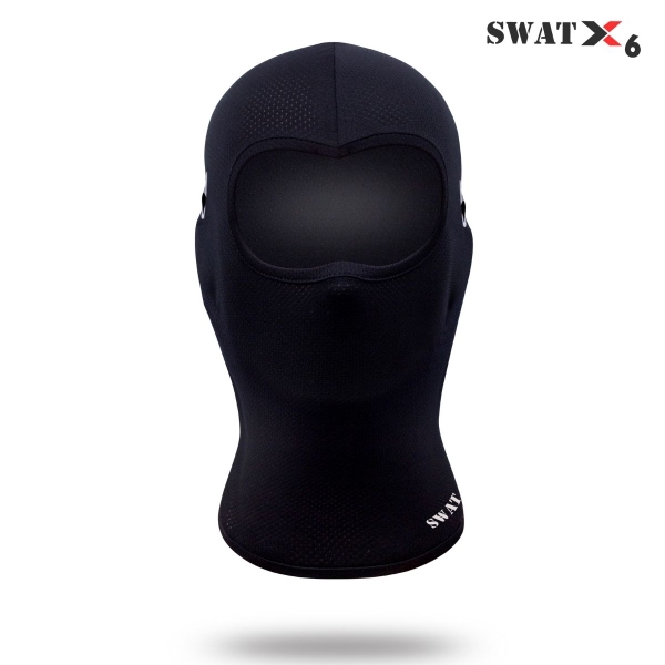 Khăn Trùm Ninja SWAT X6 – Vải Kim Cương Cotton Polyester Spandex, Lỗ Xỏ Kính Tiện Lợi, Logo Phản Quang, Chống Nắng Và Tia UV