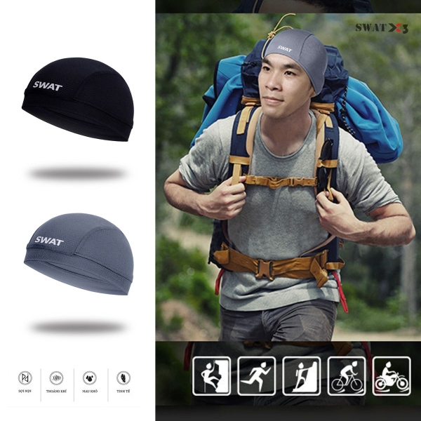Khăn Phượt Trùm Đầu SWAT X3 Cao Cấp – Vải Co Giãn Mềm Mịn, Thoáng Khí, Thấm Hút Mồ Hôi, Phù Hợp Cho Mũ 3/4 Và Fullface