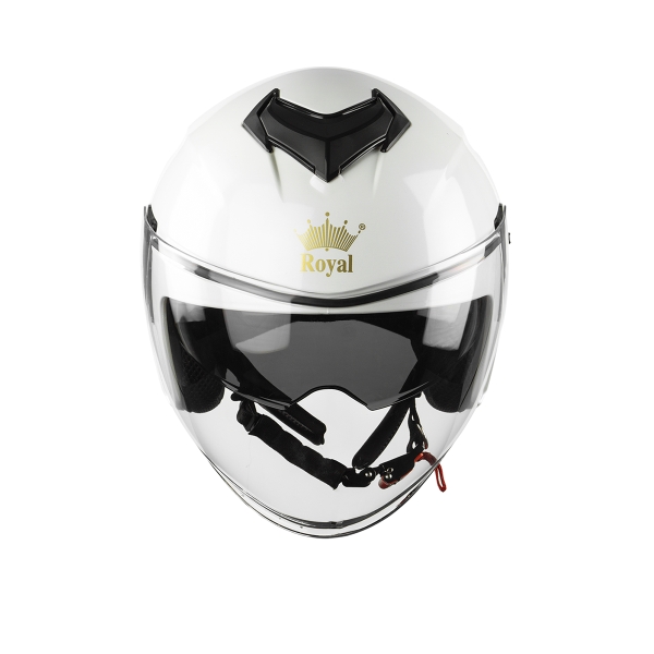 Mũ bảo hiểm 3/4 Royal M789 2 kính – Màu trắng bóng, chính hãng Royal Helmet