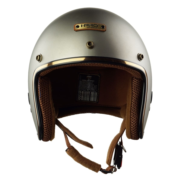 Mũ Bảo Hiểm 3/4 HP04 Xám Titanium – Cổ Điển, Nhẹ Đầu, Chính Hãng HPPRO