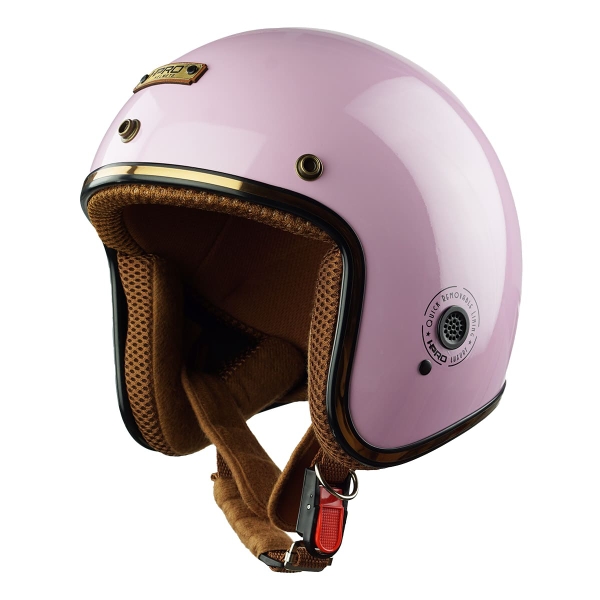 Mũ Bảo Hiểm 3/4 HP04 Hồng Nhạt Bóng – Nữ Tính, Cổ Điển, Chính Hãng HPRO