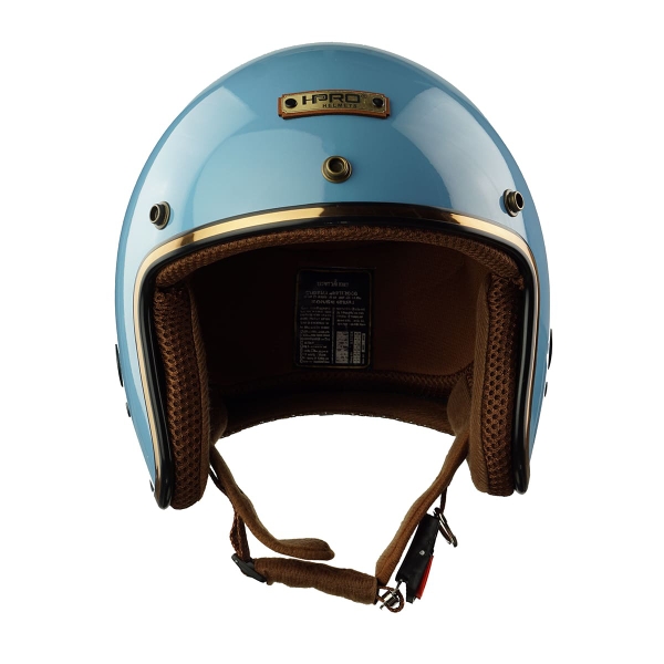 Mũ Bảo Hiểm 3/4 HP04 Xanh Dương Bóng – Form Vintage, Nhựa ABS Nguyên Sinh, Free Size 54–59cm