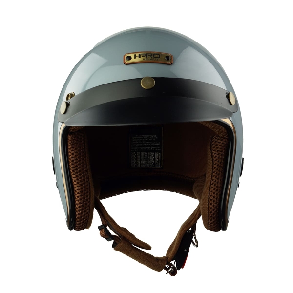 Mũ bảo hiểm 3/4 HP04 màu xám xi măng bóng – chính hãng HPRO, form cổ điển sang trọng