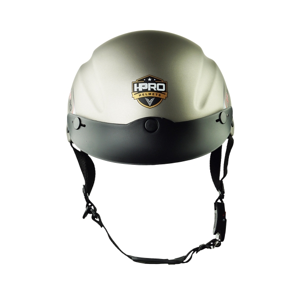 Mũ Bảo Hiểm Nửa Đầu HPPRO HP-01 Màu Bạc Nhám, Nhựa ABS, Chuẩn Quatest 2