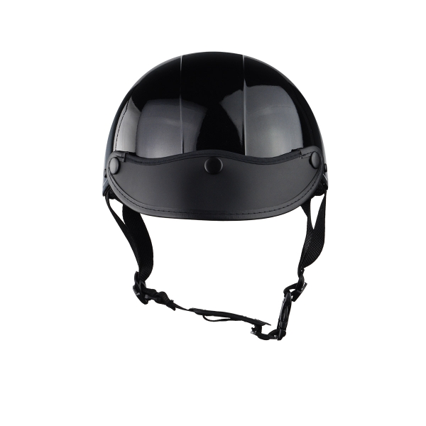 Mũ Bảo Hiểm Nửa Đầu HP02B Đen Bóng – Chính Hãng HPPRO, Lưỡi Trai Đen Sang Trọng