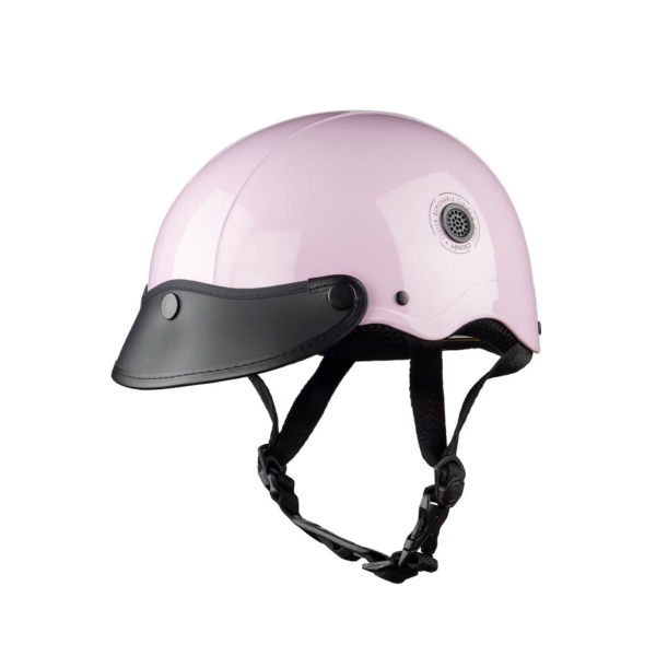 Mũ Bảo Hiểm Nửa Đầu HP02B Hồng Nhạt Bóng – Chính Hãng HPPRO Helmets