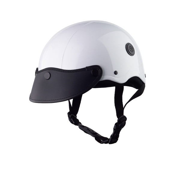 Mũ Bảo Hiểm Nửa Đầu HP02B Màu Trắng Bóng – Thương Hiệu HPPRO Helmets