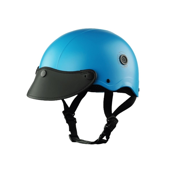 Mũ Bảo Hiểm Nửa Đầu HP02B Xanh Dương Nhám – Lưỡi Trai Đen Cá Tính, Chính Hãng HPPRO