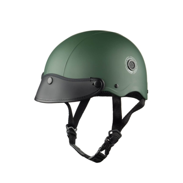 Mũ bảo hiểm nửa đầu HP02B xanh lính nhám – Chính hãng HPPRO Helmets