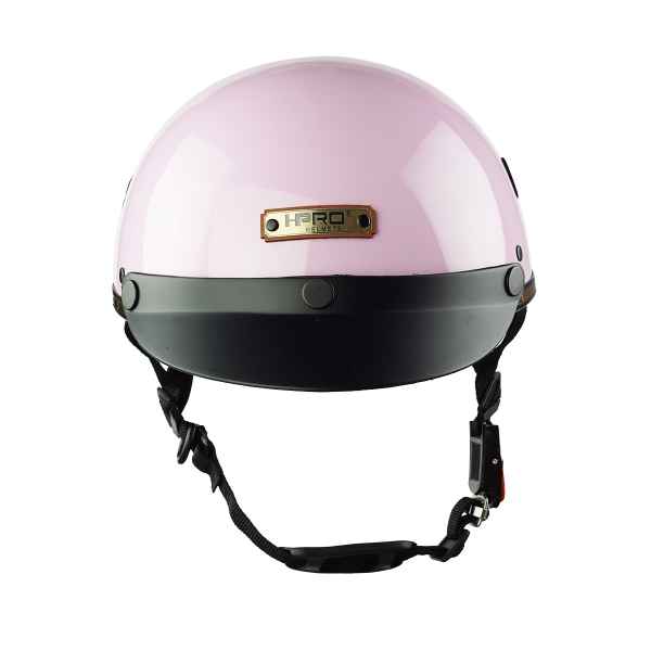 Mũ Bảo Hiểm Nửa Đầu HPRO HP03 – Màu Hồng Nhạt Bóng, Chính Hãng – Nhỏ Gọn, Thoáng Mát, An Toàn Chuẩn CR