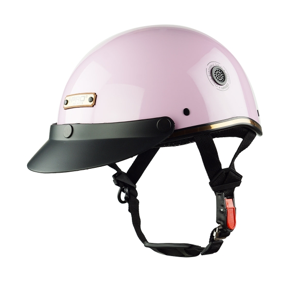 Mũ Bảo Hiểm Nửa Đầu HPRO HP03 – Màu Hồng Nhạt Bóng, Chính Hãng – Nhỏ Gọn, Thoáng Mát, An Toàn Chuẩn CR