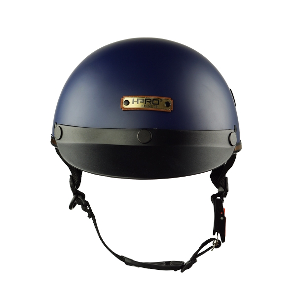 Mũ Bảo Hiểm 1/2 Đầu HPRO HP03 – Màu Xanh Navy Nhám, Có Lưỡi Trai, Freesize 54–58cm