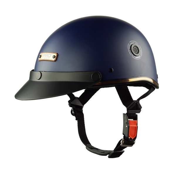 Mũ Bảo Hiểm 1/2 Đầu HPRO HP03 – Màu Xanh Navy Nhám, Có Lưỡi Trai, Freesize 54–58cm