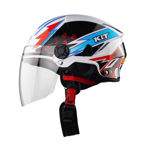 Mũ Bảo Hiểm 1/2 Đầu KLT K6 Tiger – Tem Dragon, Kính Trong, Chuẩn CR Quatest 2