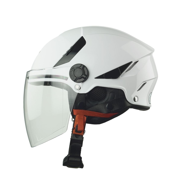 Mũ Bảo Hiểm 1/2 Đầu KLT K6 Tiger – Màu Trắng Bóng, Chính Hãng KLT Helmet