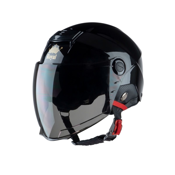 Mũ Bảo Hiểm Nửa Đầu 2 Kính Royal M289 – Màu Đen Bóng, Kính Âm Chống Chói, Nhựa ABS Nguyên Sinh