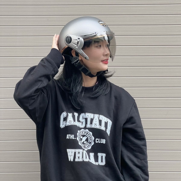 Mũ Bảo Hiểm 3/4 HPRO HP03K – Màu Xám Titanium Nhám, Kính Âm Cao Cấp – Chính Hãng HPRO