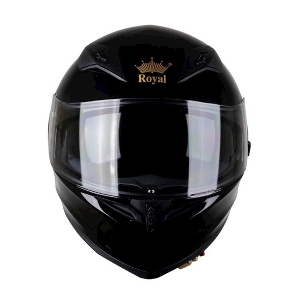Mũ Bảo Hiểm Fullface Royal M138B 2 Kính – Màu Đen Bóng, Chính Hãng Royal Helmet